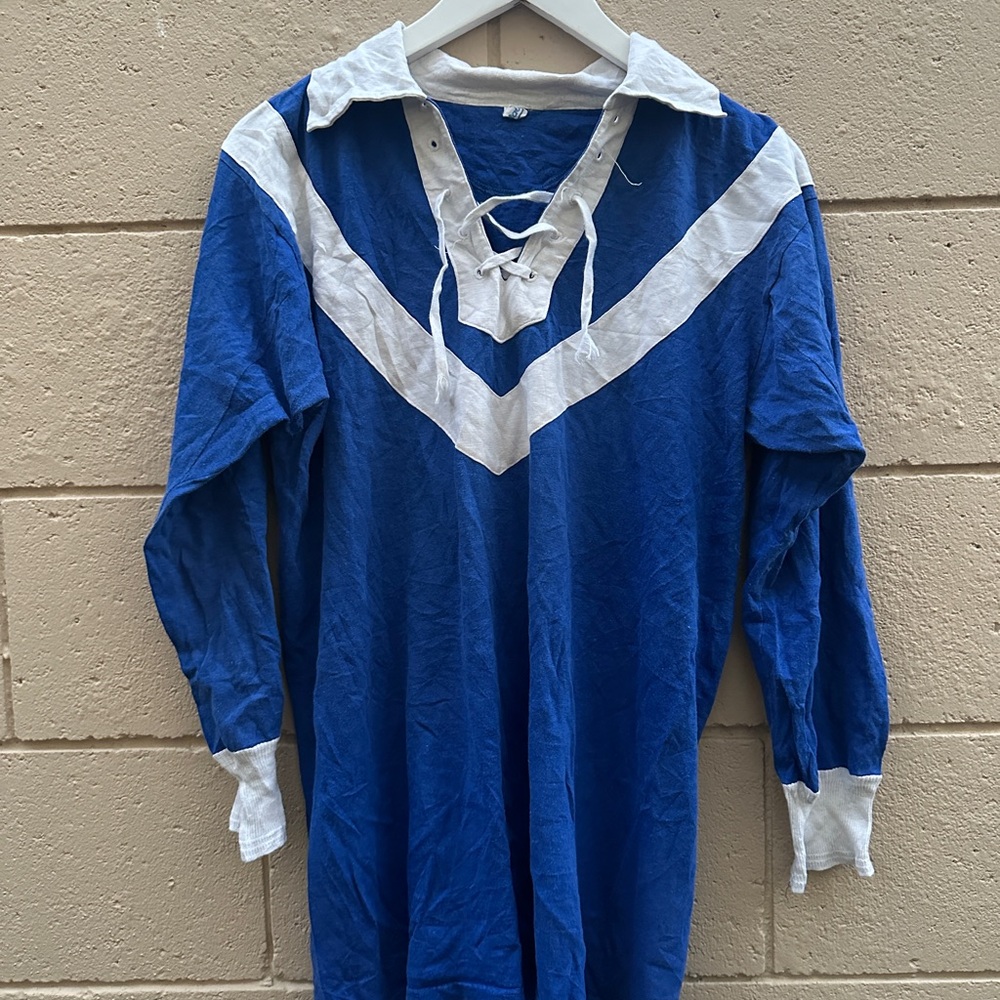 Classic Blue and White Men's Polo